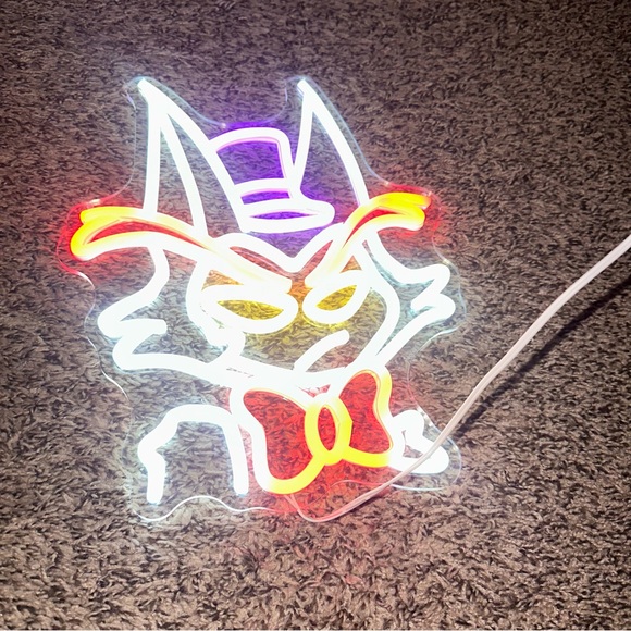 Colorful Neon Cat Sign - Picture 1 of 7